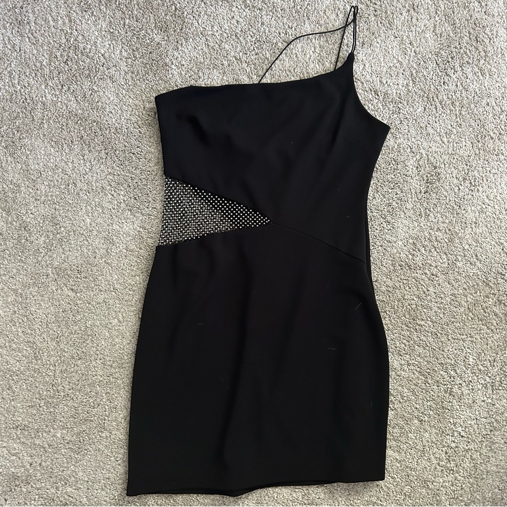 One Shoulder Sexy Little Black Dress
